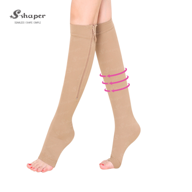 Zipper Open Toe Compression Socks Wholesales