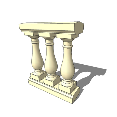 2015 China Polyurethane Unique patio railings flat balusters polyurethane balusters