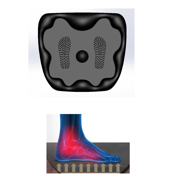 Anti-fatigue office chair mat