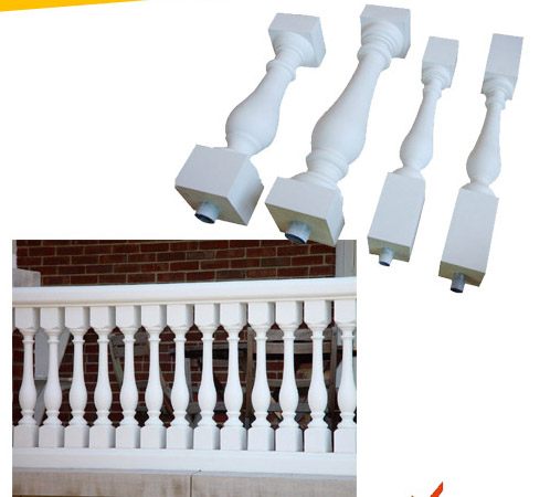 China high quality universal balustrade, durable eco friendly baluster, traditional banister, balcony porch