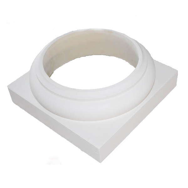 China Polyurethan-Balustrade Hersteller dekorativen Zaun tops Rundpfosten Basis und Kappen