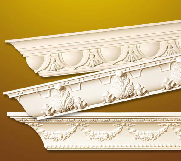 China supplier filament plate, PU line board, PU white cornice, high quality moldings