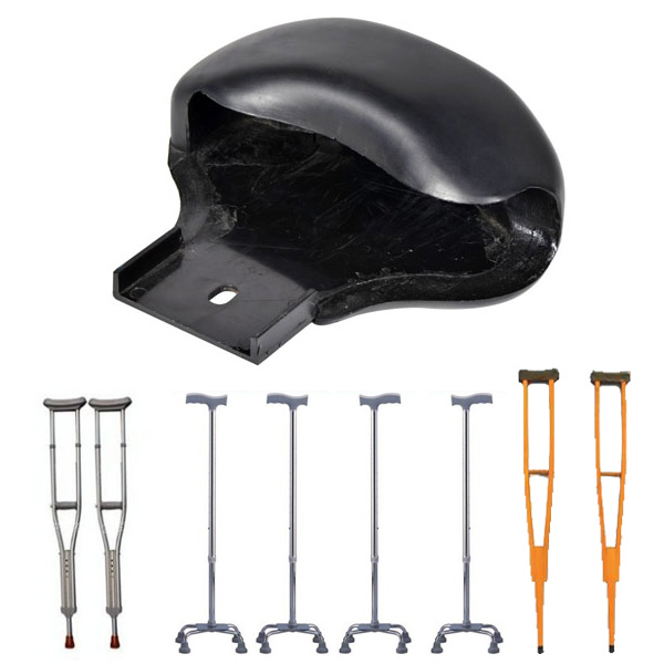 Crutches PU jacket, PU package pad plastic pieces of iron, polyurethane coat crutch head, Chinese polyurethane self-skinning cane hat manufacturer