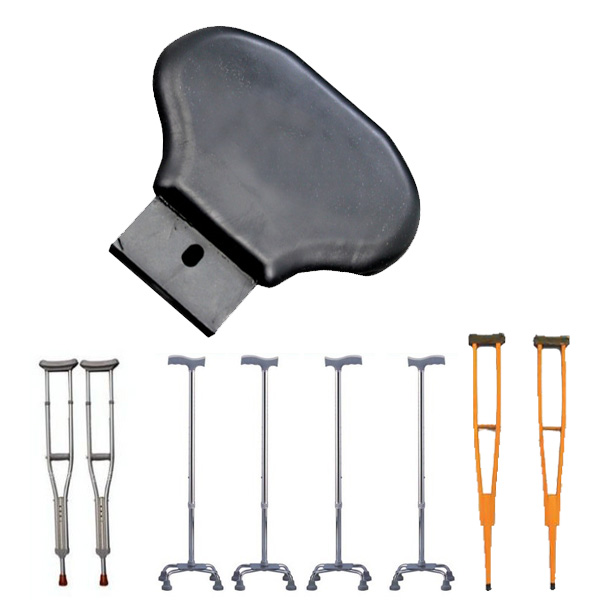 Crutches PU jacket, PU package pad plastic pieces of iron, polyurethane coat crutch head, Chinese polyurethane self-skinning cane hat manufacturer