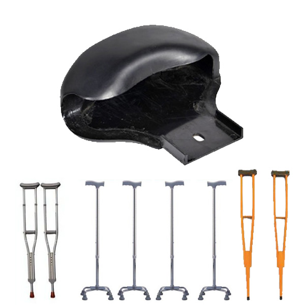 Crutches PU jacket, PU package pad plastic pieces of iron, polyurethane coat crutch head, Chinese polyurethane self-skinning cane hat manufacturer