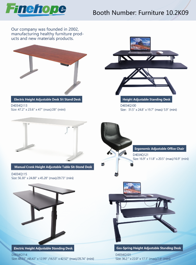 Manual Crank Height Adjustable Table Sit-Stand Desk