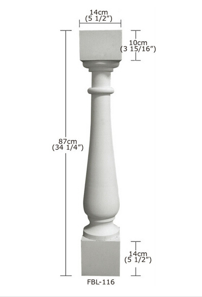 Polyurethan-Außenhandläufe, Balustraden, Outdoor-Treppengeländer, Geländer Designs, Treppengeländer