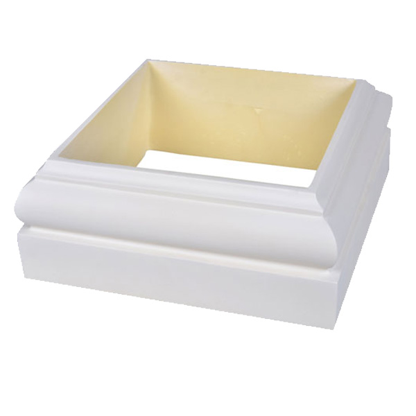 10寸方形罗马柱底座， 聚氨酯方形罗马柱顶盖 ，定制PU罗马柱底座