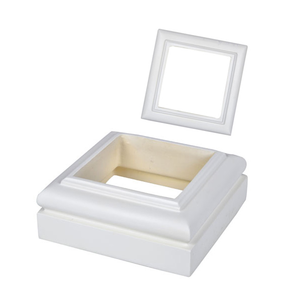 6寸方形罗马柱底座， 聚氨酯方形罗马柱顶盖 ，定制PU罗马柱底座