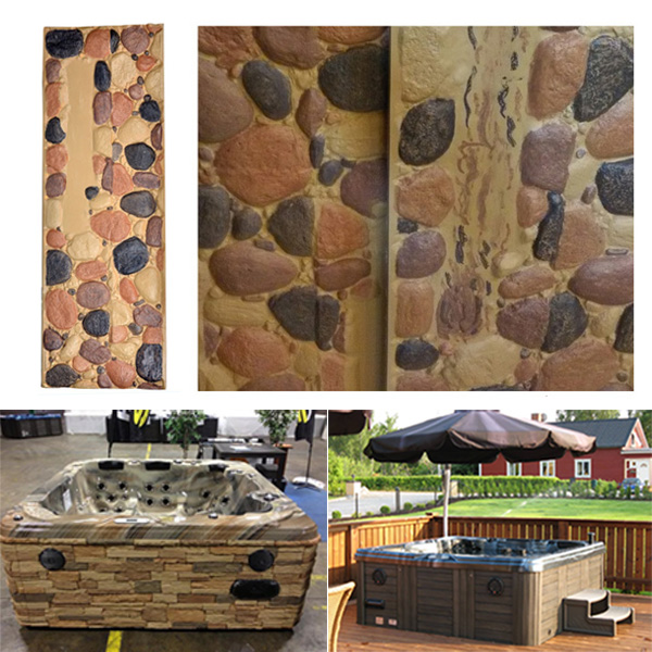 Spa bath decorative panels, display cabinets PU rigid foam board , PU bathtub board,polyurethane imitation stone texture panel