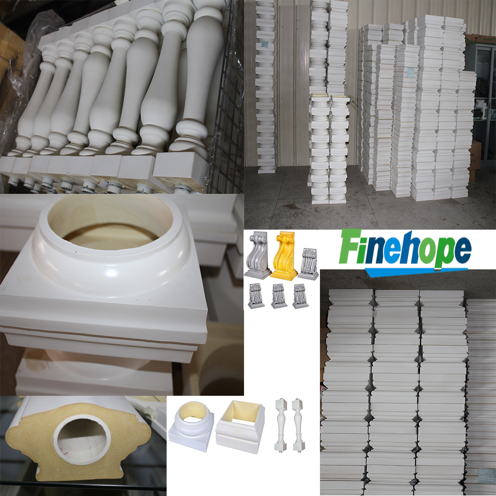 Stair Railings,rigid foam PU baluster,polypropylene material baluster,rail posts