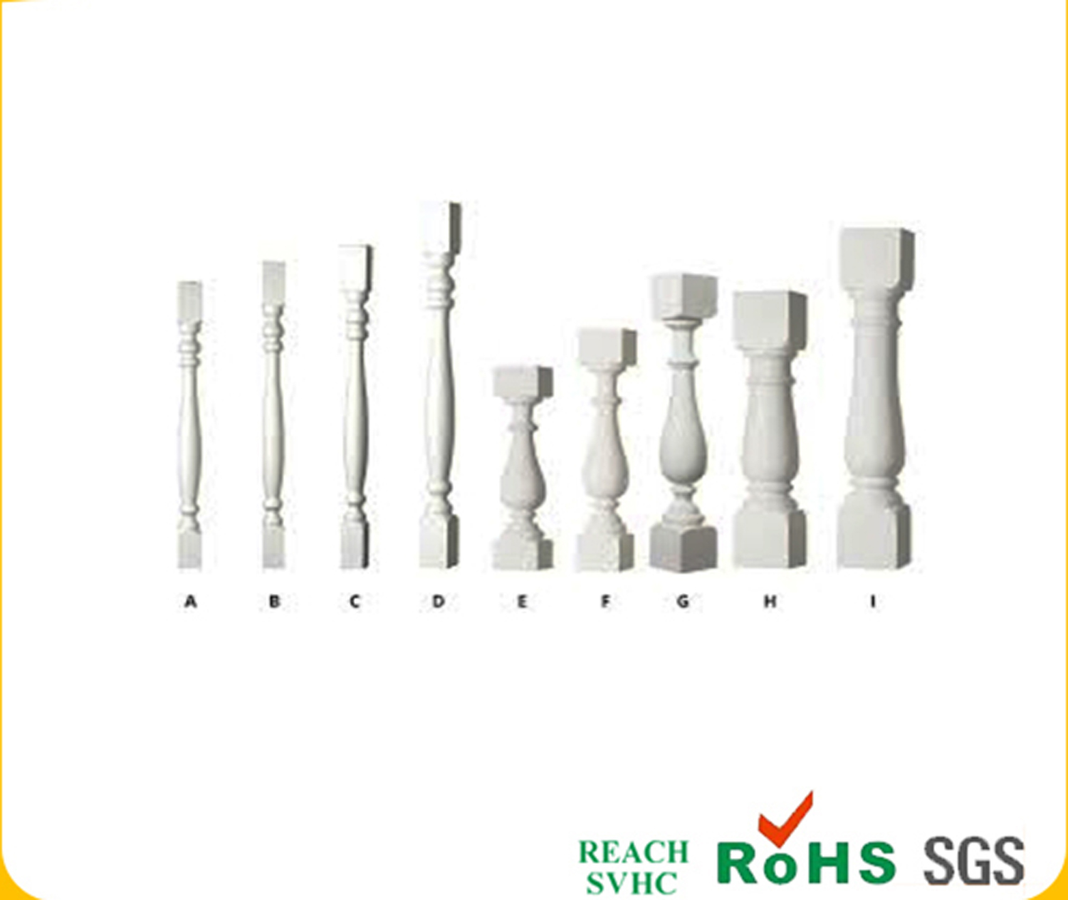balcony balustrade design, Eco-friendly outdoor baluster, professional PU foam railing baluster, decorative balusters , wood imitation baluster
