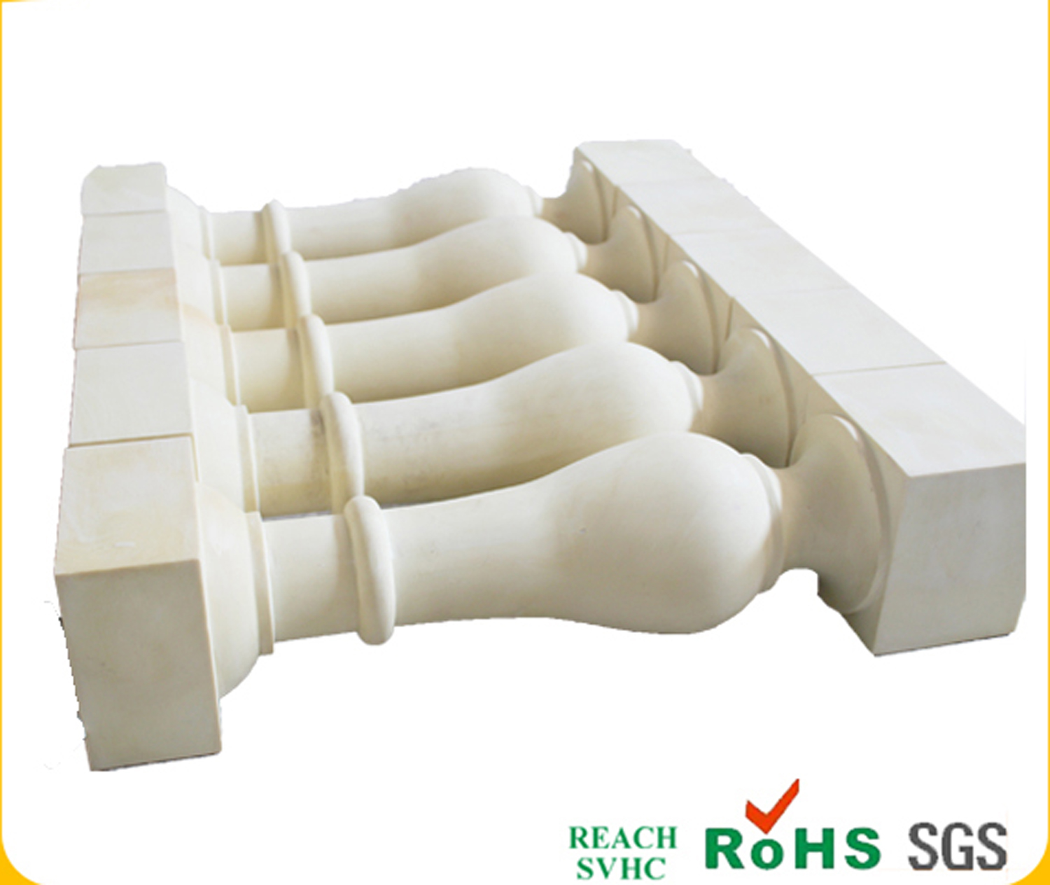balcony balustrade, eco friendly polyurethane hand railing,  PU material balustrade,	porch posts,	customizable pu foam baluster