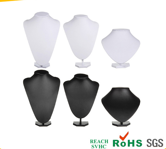 customized standing, model bust mannequin, PU rigid foam wood portrait bust, for necklace jewelry display, PU wood model