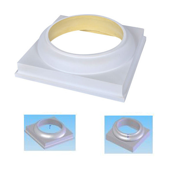 round pillar cover, white marble pillar capital , polyurethane base ,high density PU balustrade China supplier