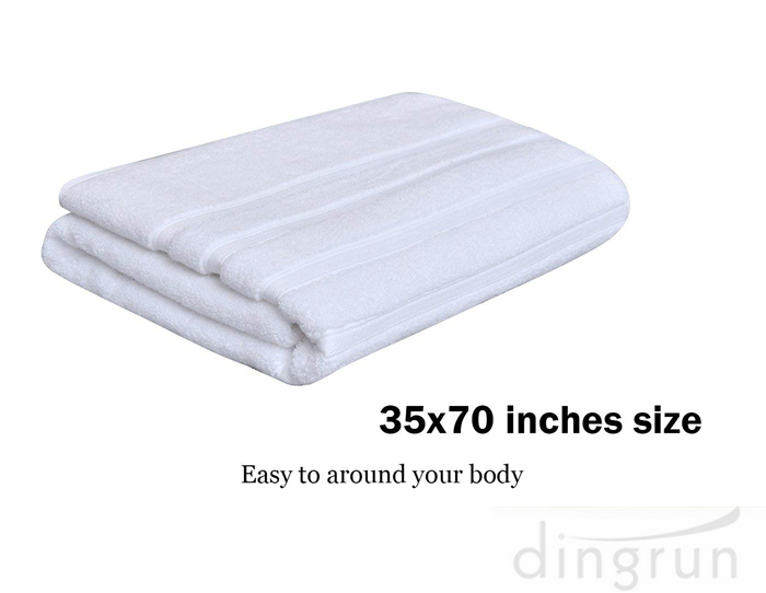 100% katoen dik ultra absorberend superzacht oversized witte badhanddoek luxe extra grote hotelhanddoeken
