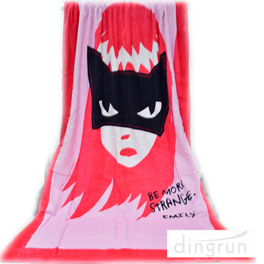 100％棉超大沙滩巾口袋