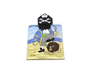 100 % cotton high quality printed kids hooded towel