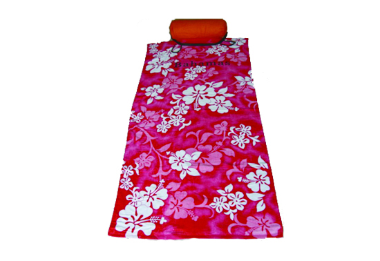 100% cotton reactive printed beach towel with pillow