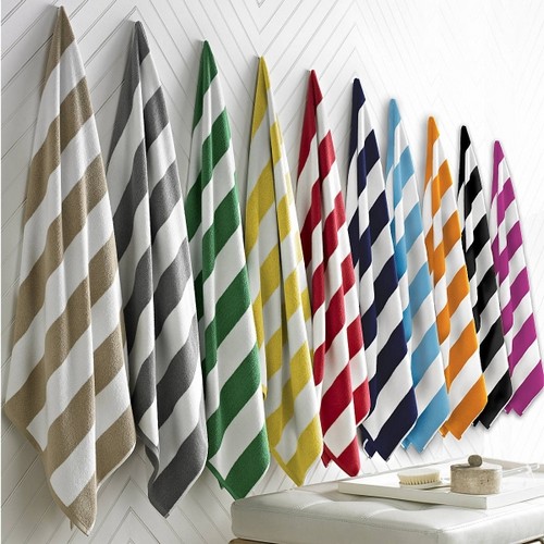 100纯棉条纹印花沙滩巾