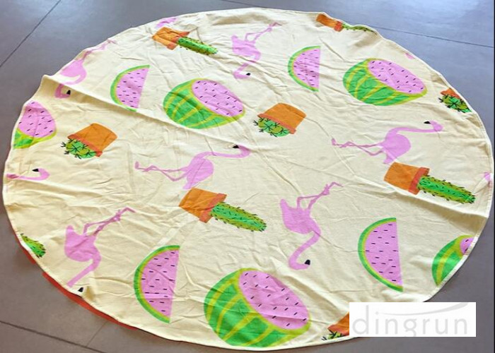250gsm Superior Quality,Eco-friendly Custom Printed Round Beach Towel