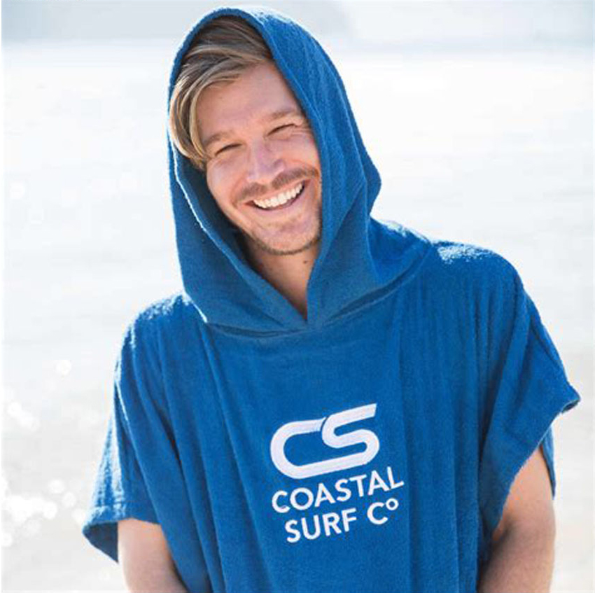 100% Cotton Custom Adult  hooded poncho towel surf poncho towel