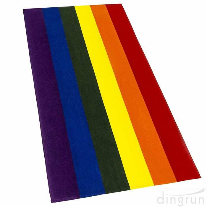 Gay Flag Beach Towel LGBT Pride Parade Rainbow Towel