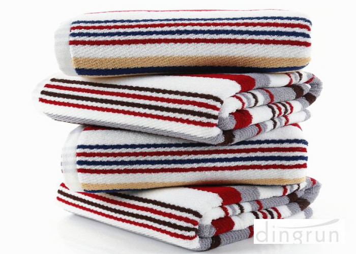 Jacquard,AZO Free Soft Touch Striped Terry Customized Cotton Bath Towel 60*120cm