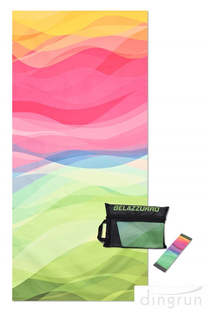 高级超细纤维毛巾，适合旅行，运动和海滩