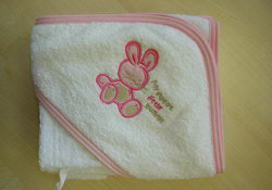 100% natural cotton baby hooded towel