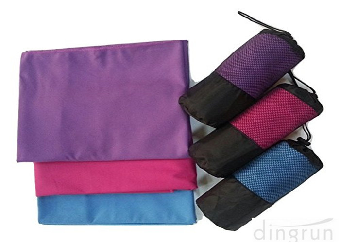 Suede 100 Polyester Microfiber Travel Towel With Mesh Bag