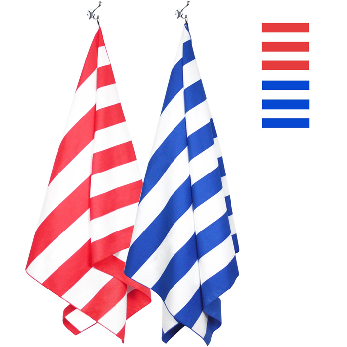 双面印花条纹设计超细纤维毛巾快干毛巾沙滩巾沙滩毯