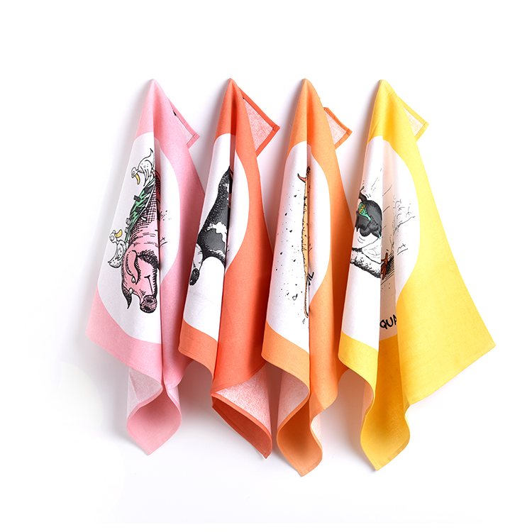 批发促销便宜廉价定制亚麻棉印花茶巾定制照片定制印花棉洗碗布厨房巾