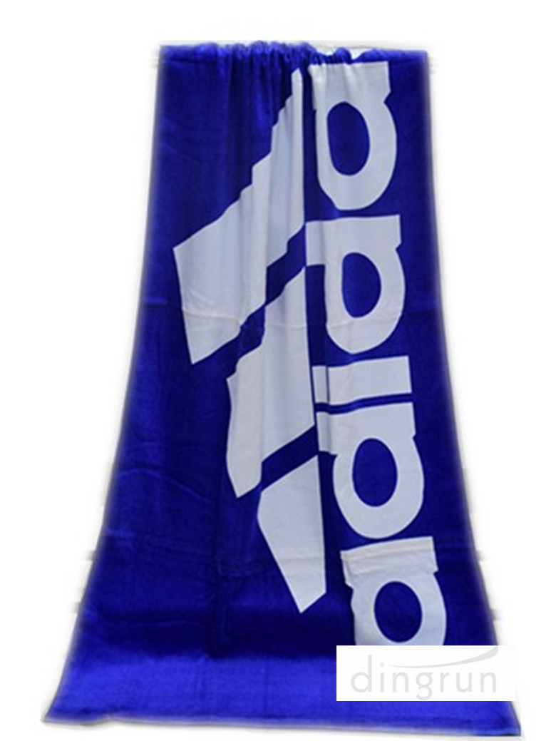 阿迪达斯丝绒活性印花大的沙滩毛巾批发