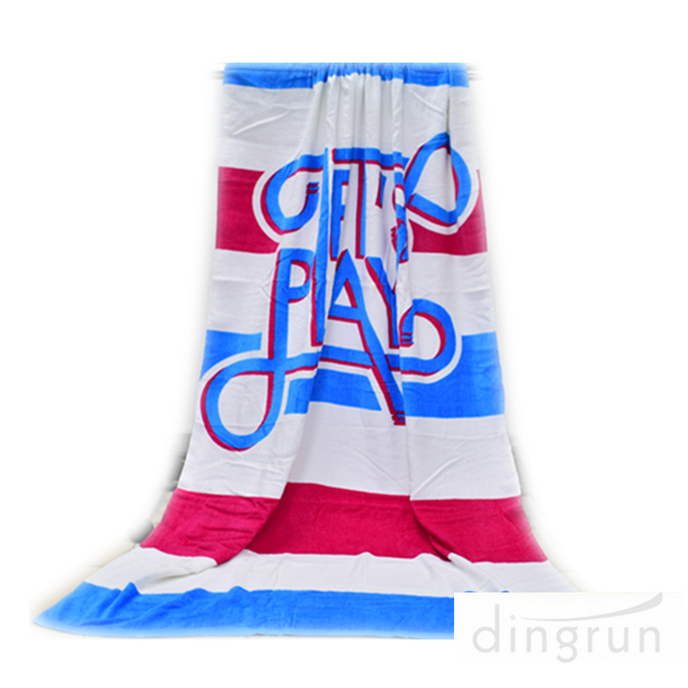 定制印刷纯棉沙滩巾股票