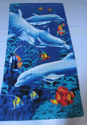 Reactive printing microfiber beach towel