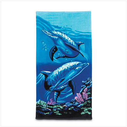 reactive printed cotton beach towel
