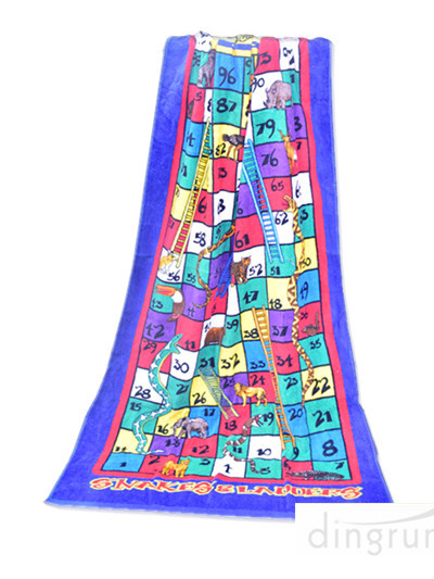 reactive printed game towel for beach
