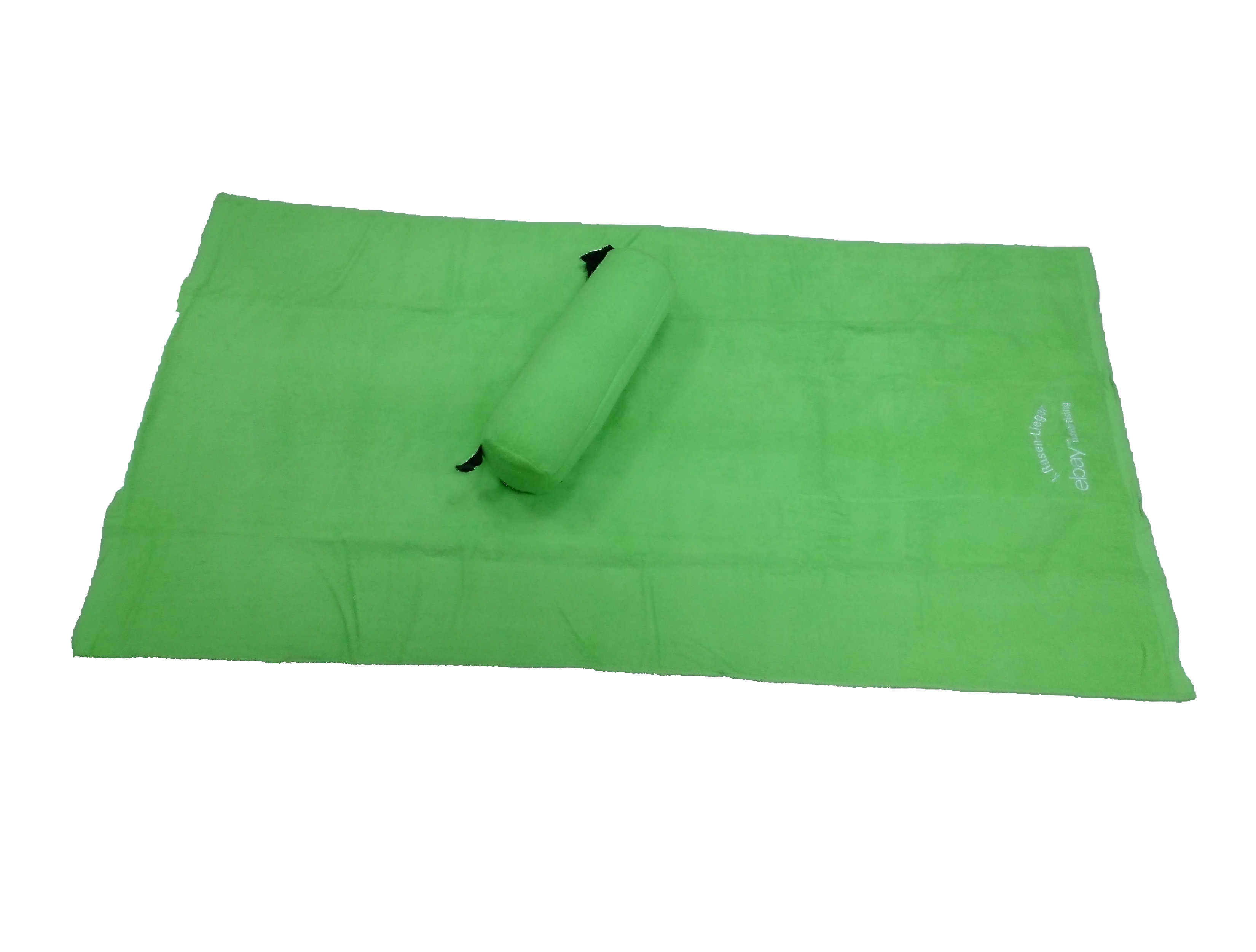solid colour beach towel with pillow
