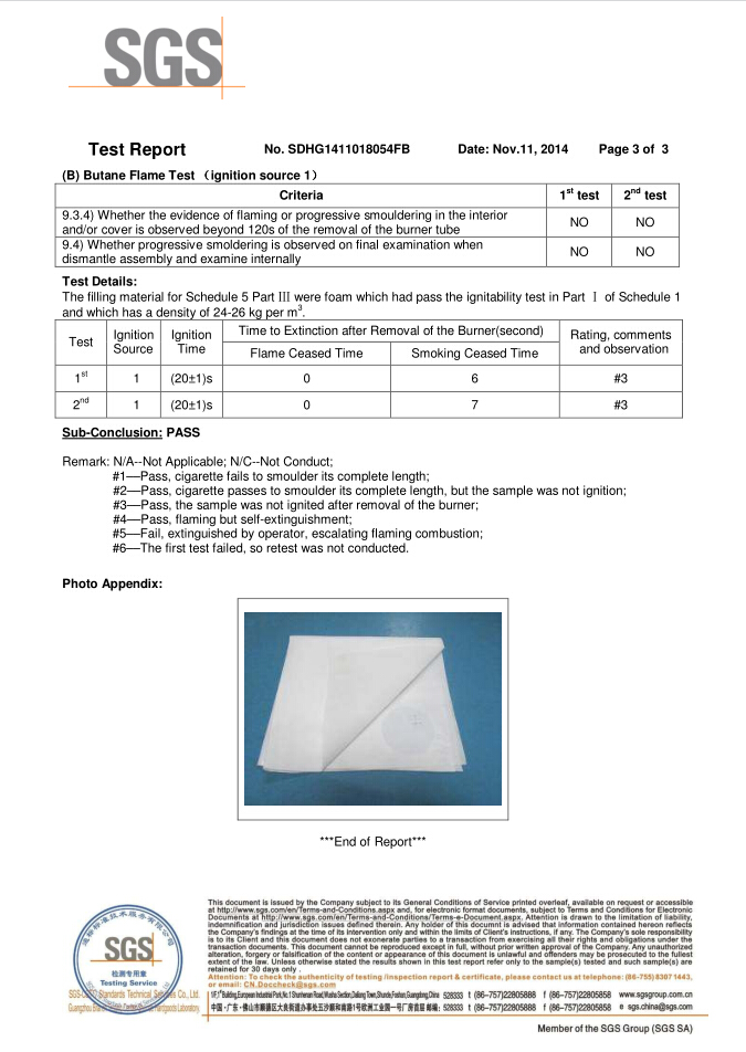 China SGS for pp flame-retarded nonwoven - 3 manufacturer