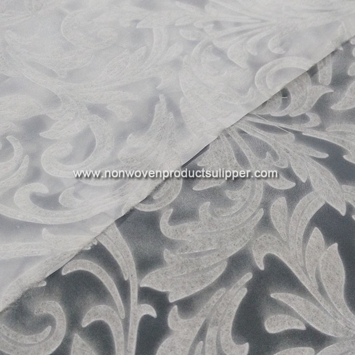 White Leaf Embossing GTRX-LEWH01 PP Spunbonded Non Woven Wrapping Paper For Flowers