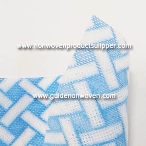 China Blue Herringbone Printing 50% Viscose 50% Polyester 22 Mesh Cleaning Wipes Spunlace Nonwoven Fabric manufacturer Blue Herringbone Printing 50% Viscose 50% Polyester 22 Mesh Cleaning Wipes Spunlace Nonwoven Fabric