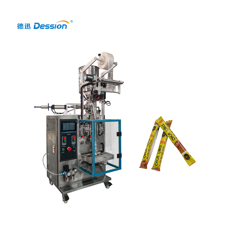 뒤 밀봉을 가진 우유 꿀 소스 포장을 위한 가득 차있는 자동적인 수직 액체 포장기