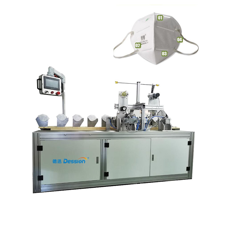 Vollautomatische KN95 Maskenohrschlaufenschweißmaschine für die Maske versandfertig