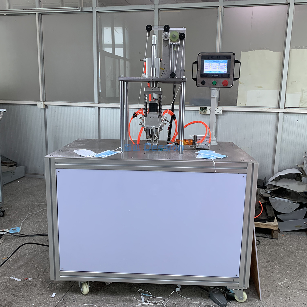 Semi automatic Surgical Face Mask Ear band welding machine ear band spot welding machine