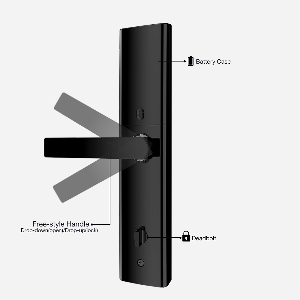 Entry Door Lockset with Deadbolt Residential Entry Electronic Smart Fingerprint Door Lock