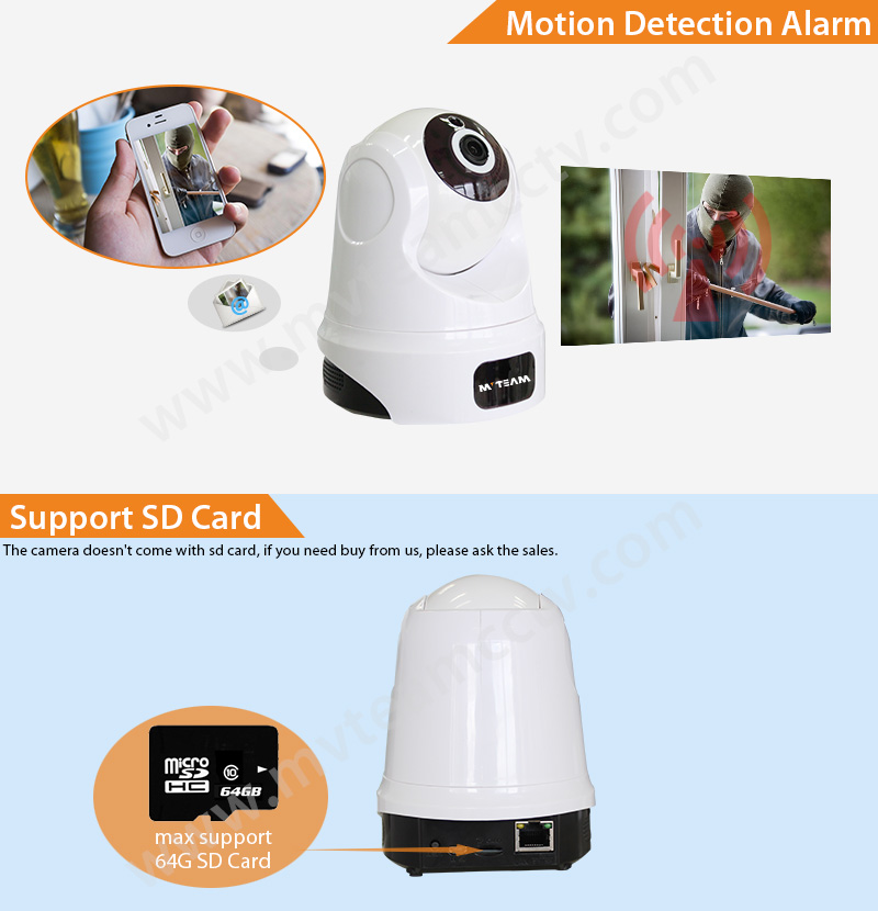 PT Wireless Home Security IP Camera Smart HD Wifi Camera(H100-C6)