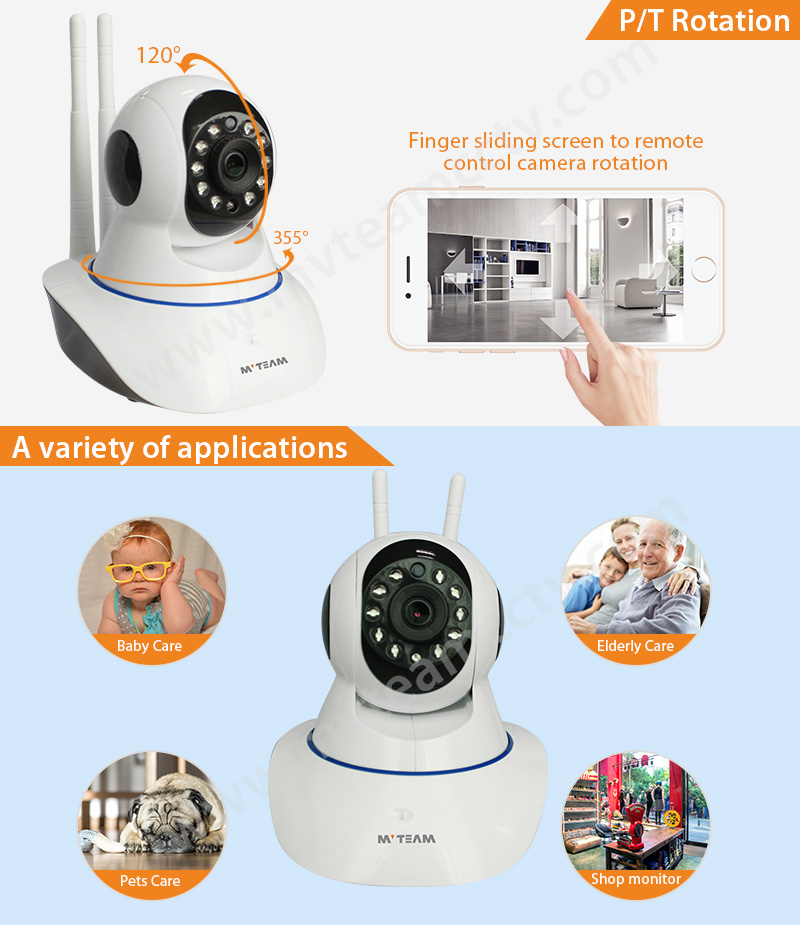 2MP 1080P Wifi Home Security Camera Pan Tilt Baby Monitor(H100-D8)