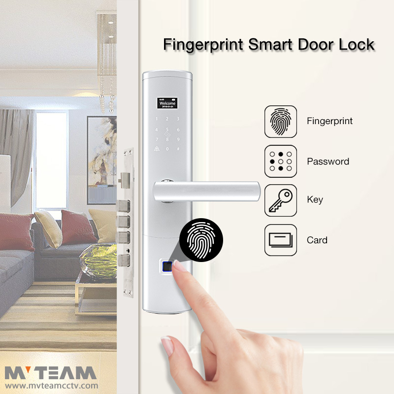Thumbprint Lock Electronic Smart Keyless Door Lock with Discreet Peek-Proof Touchscreen Keypad, Auto Lock, Battery Backup