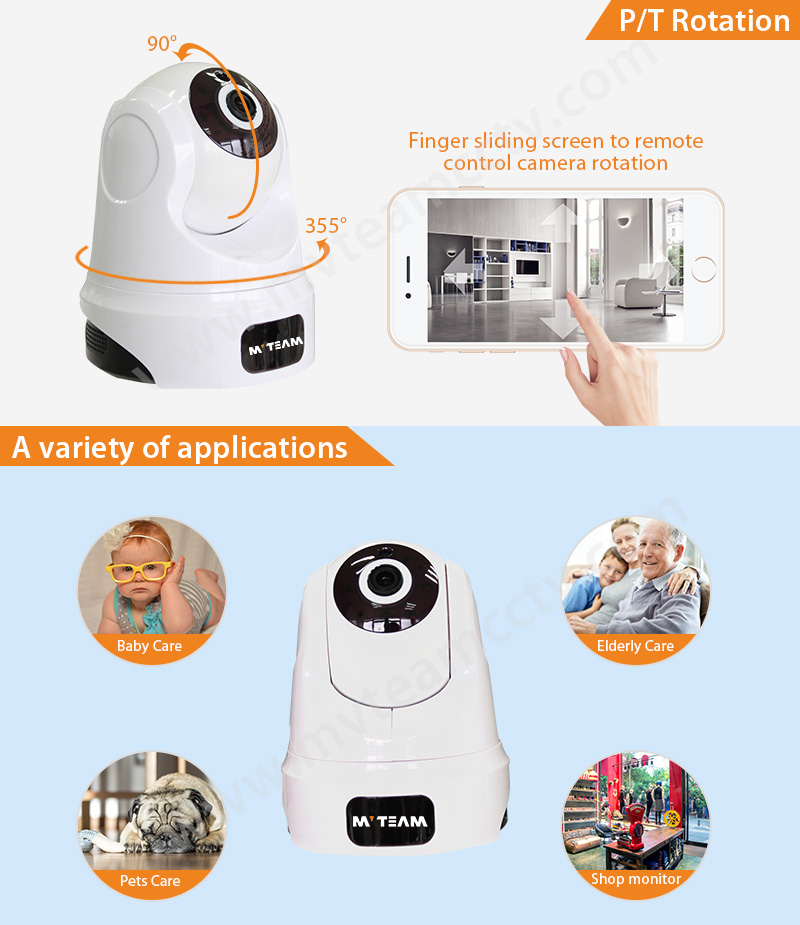 PT Wireless Home Security IP Camera Smart HD Wifi Camera(H100-C6)
